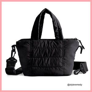 Mini Puffer Crossbody Bag with RFID Blocking Pocket, Quilted Purse
